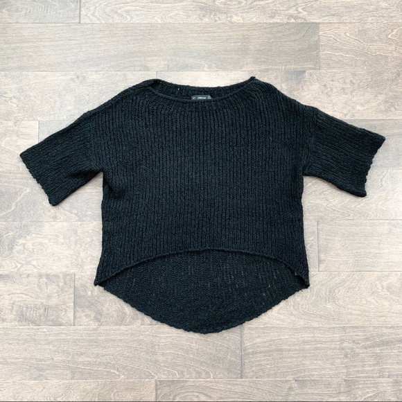 Zara Sweaters - Zara Knit Black High-Low Sweater